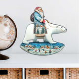 Decoración navideña para puerta con Papá Noel y oso polar de G. DeBrekht - Decoración navideña con Papá Noel y muñeco de nieve - 8116382H