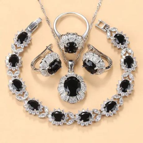 Earrings Necklace And Ring For Women 4 PCs Set - Lootquake