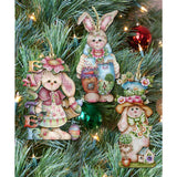Easter Wooden Ornaments Set of 3 by Jamie Mills-Price - Easter Spring Decor - 8100086S3-MP