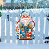 Christmas Night Christmas Door Decor by G. DeBrekht - Christmas Santa Snowman Decor - 8119173H