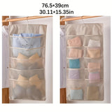 Sac de rangement pour sous-vêtements double face - Solution de rangement polyvalente pour lingerie et chaussettes, design compact et adapté aux voyages, avec fonction d'accrochage facile