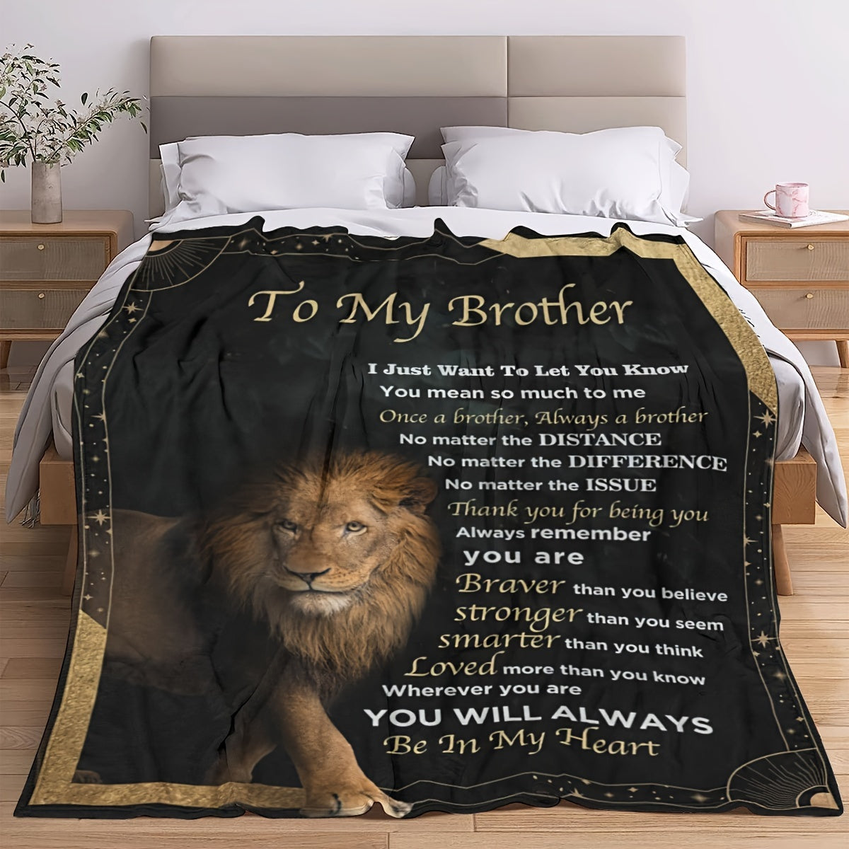 Manta de franela suave y versátil: regalo perfecto para tu hermano. Manta acogedora para la siesta en cualquier estación, ideal para sofá, cama, oficina y viajes. Color negro.