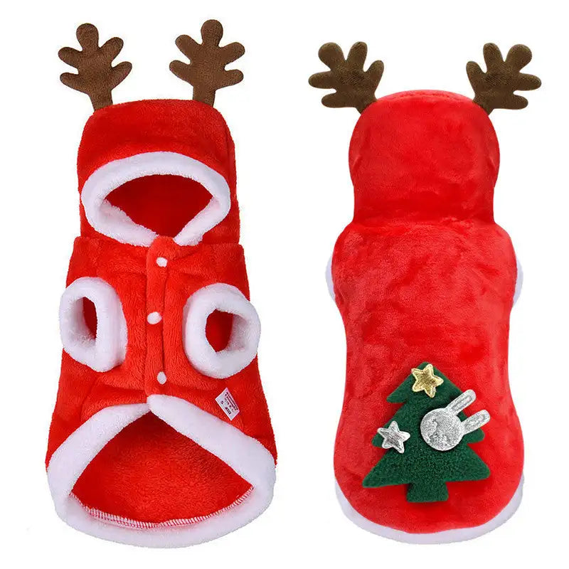 Pet flannel elk christmas clothes - Lootquake