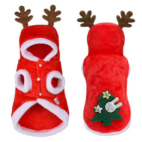 Pet flannel elk christmas clothes - Lootquake
