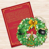 St Patrick's Day Wreath Wooden Ornaments by G. DeBrekht - Celtic Decor - 8185318
