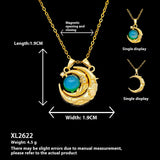 Collar de luna europeo y americano con nicho, accesorios de alta calidad que no se decoloran.