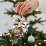Adornos de madera de búho campestre de Alaska de G.Debrekht - Decoración navideña con temática de vida silvestre - 8710004-4