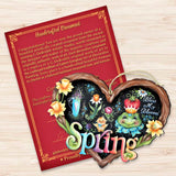 Bless my Bloomin Heart Wooden Ornaments by Jamie Mills-Price - Easter Spring Decor - 8457608