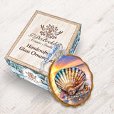 Adornos navideños de cristal - Adornos de concha de mar de G. Debrekht - Decoración navideña costera - 777397