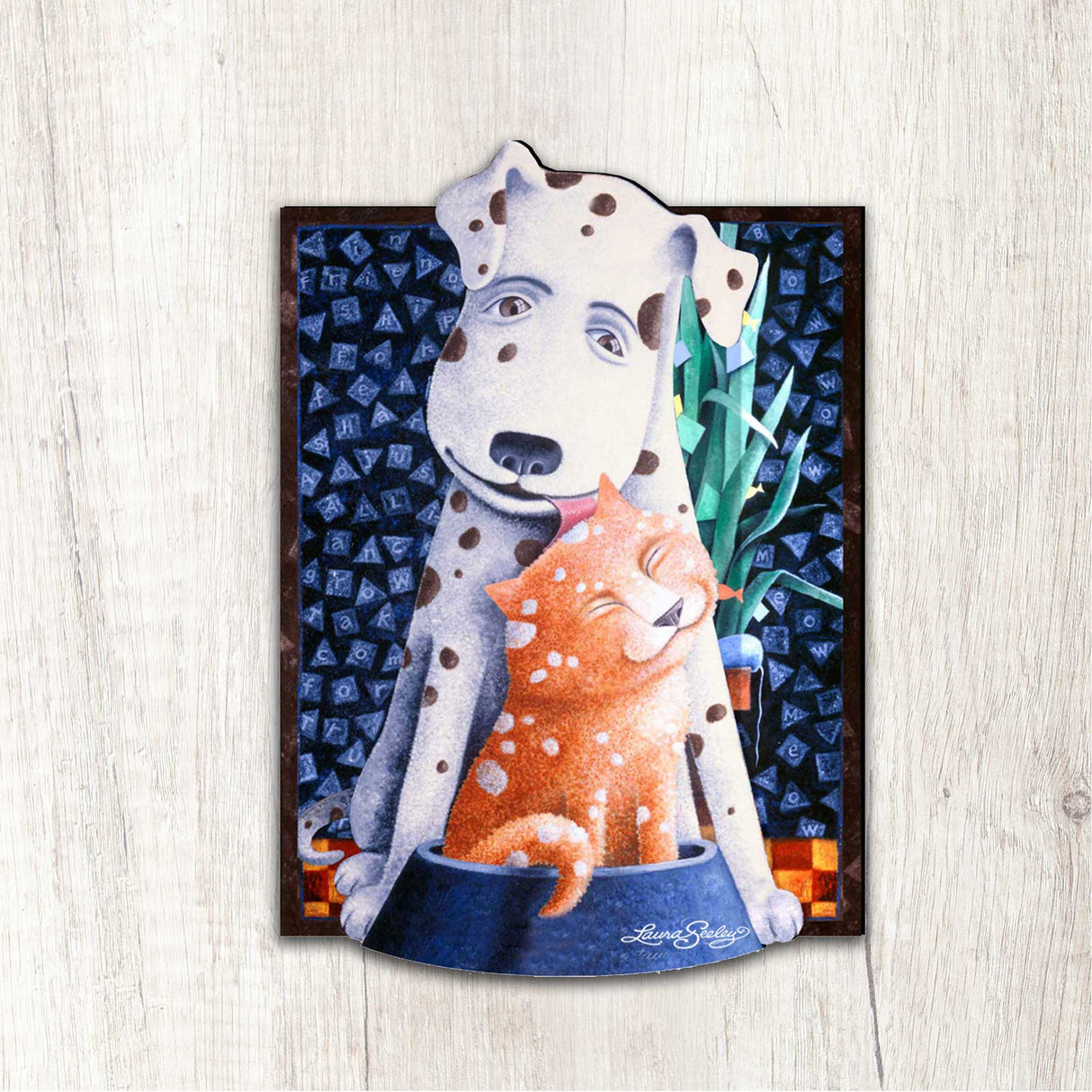 In Friendship Holiday Door Decor by Laura Seeley - Pets Dog and Cats Decor - 8511012H