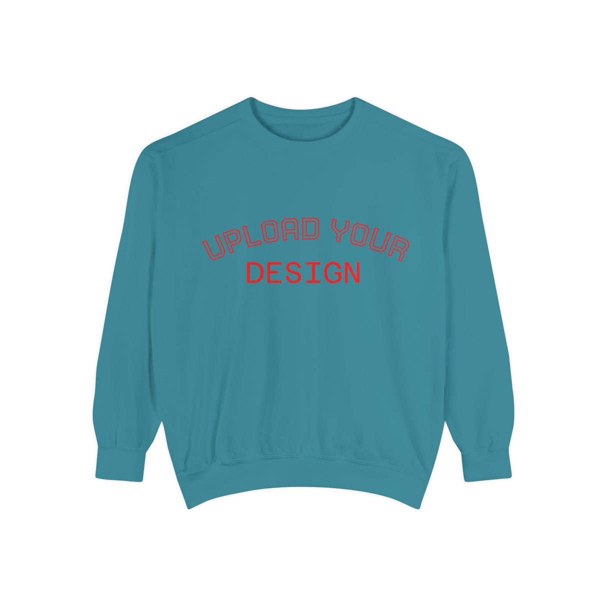 Customizable Unisex Garment-Dyed Sweatshirt, Personalized Gift, Cozy Streetwear, Casual Outfit, Unique Design Sweatshirt