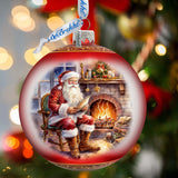 Adorno de cristal grande St. Nicks Nook de G.Debrekht - Decoración navideña de Papá Noel y muñeco de nieve - 73960