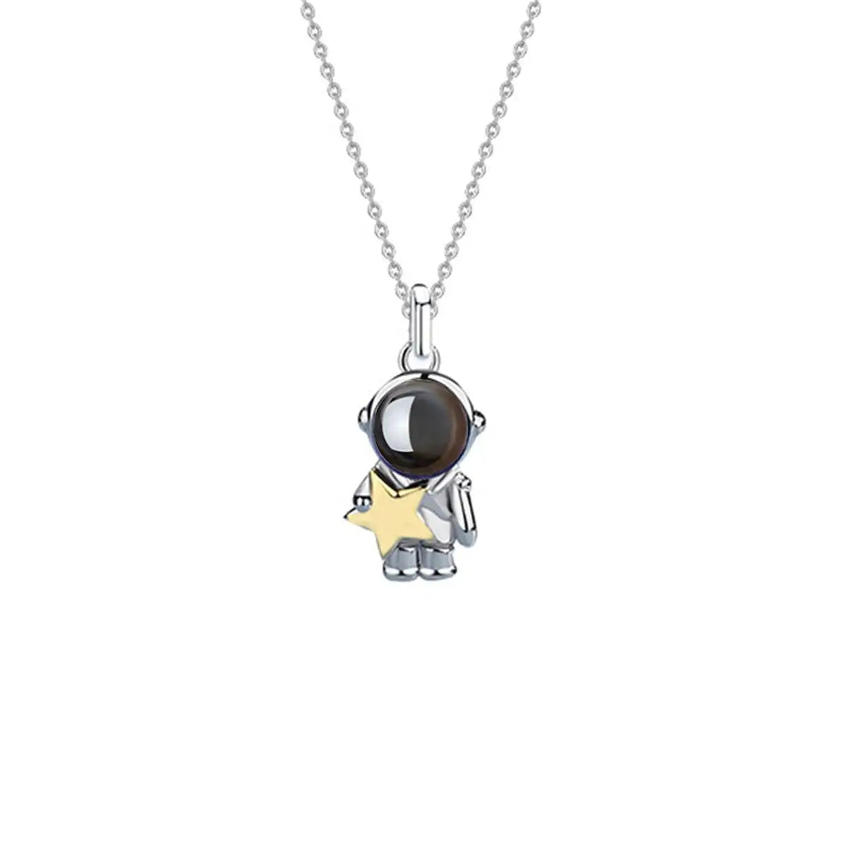 Astronaut Projection Couple Necklace Male And Female - Lootquake