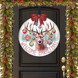 Welcome Christmas Front Door Welcome Sign, Wooden Front Porch Decor by G. Debrekht Christmas Decor - 933118H