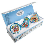 Night Before Christmas Glass Ornament Set of 3 by G. DeBrekht - Christmas Santa Snowman Decor - 75010-B3