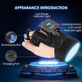 Portable Two-dimensional Wrist Barcode Scanner Gloves Bluetooth Scanner - Lootquake