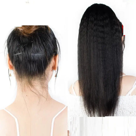 Ladies Bandage Real Hair Ponytail Cornbeard Piece - Lootquake