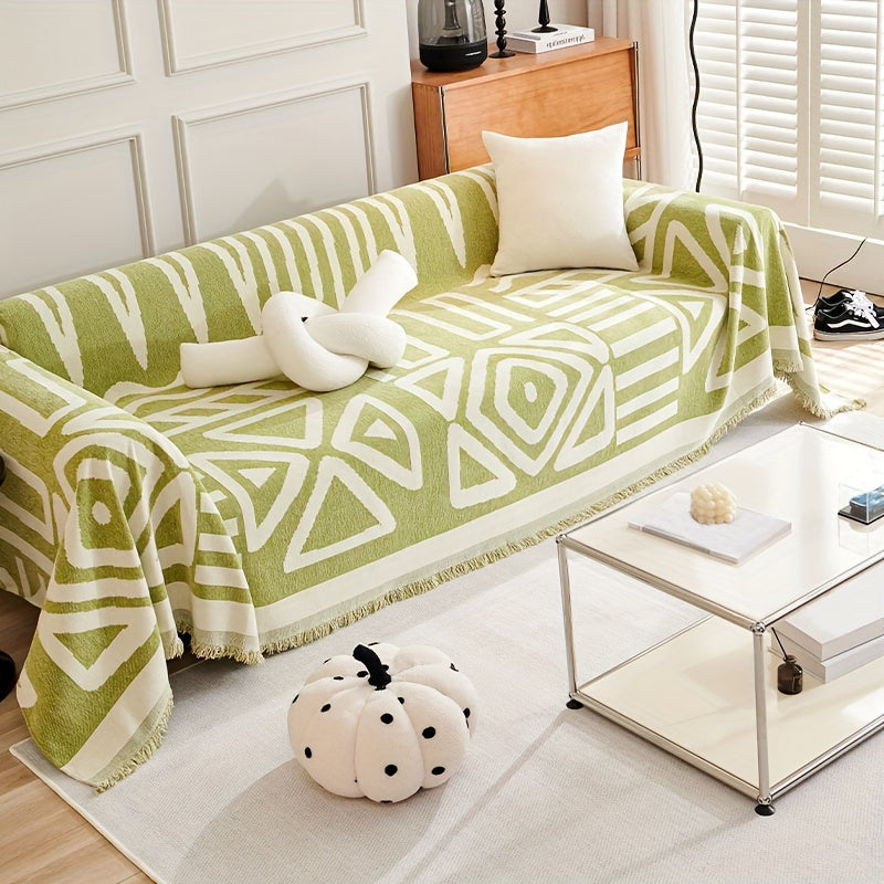 Funda de sofá estilo bohemio, antiarañazos para mascotas, antideslizante, para dormitorio, sala de estar, decoración del hogar, manta de sofá