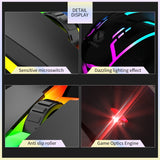 Ratón USB universal con cable y luz: sensor óptico de alta precisión, diseño ergonómico, luces LED luminosas, listo para usar, compatible con computadoras de escritorio, portátiles y juegos de eSports. Ratón para juegos competitivos, económico y duradero.