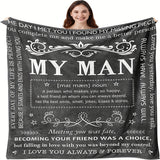 1pc Gifts Blanket For Him, Husband Boyfriend Gifts Blanket, Birthday Gift Ideas For Boyfriend, I Love You Gifts For Him Perfect For Birthday, Anniversary, Christmas, Valentine's Day, Soft And Comfortable Throw Blanket
