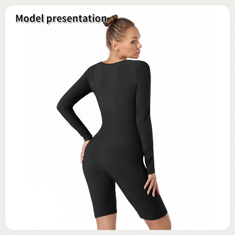 Women's Fashion Simple Solid Color Bodysuit - Lootquake