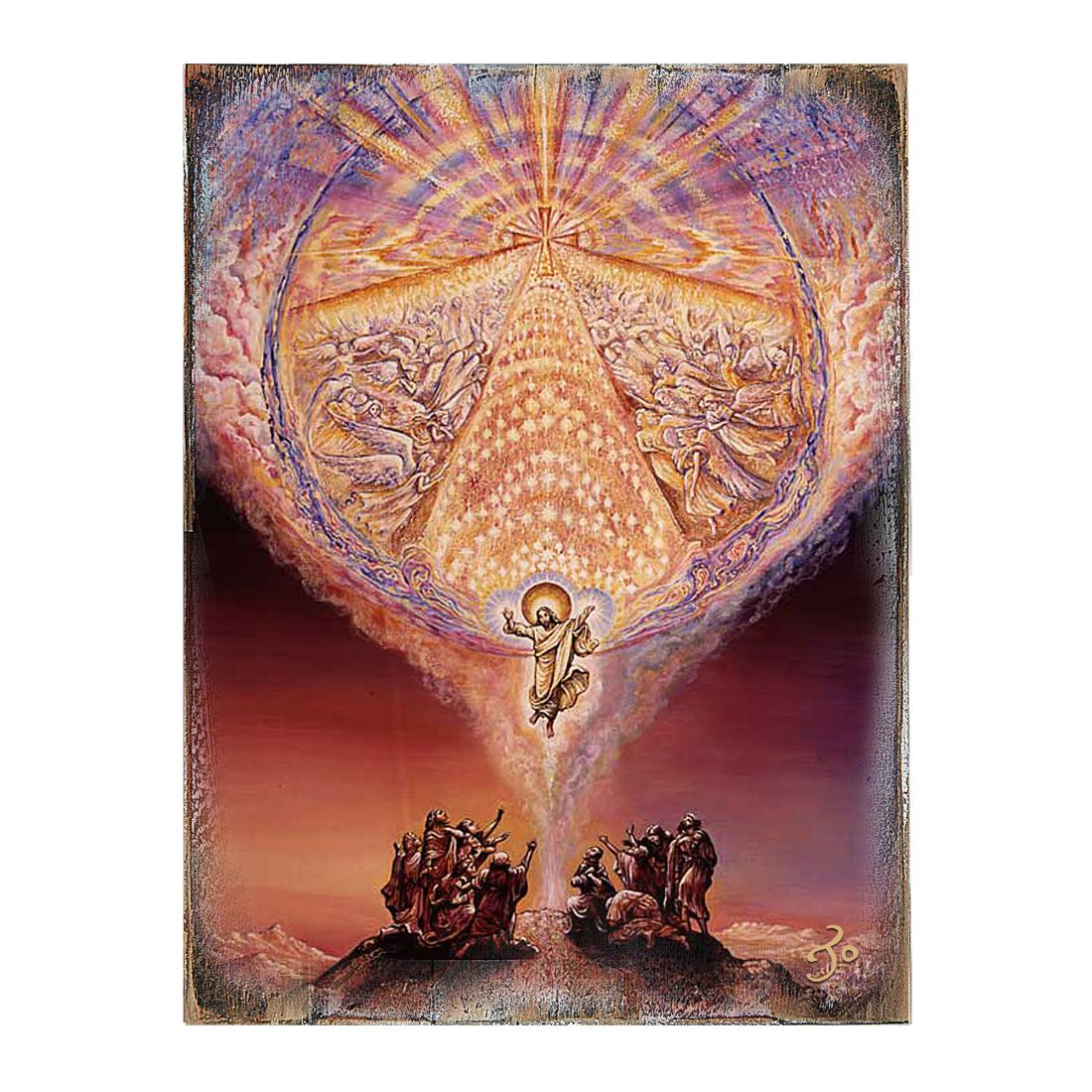 Bless Our Land Fantasy Wooden Wall Art by Josephine Wall - Fantasy Decor - 852155-JW