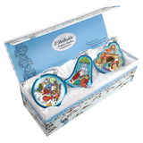 Night Before Christmas Glass Ornament Set of 3 by G. DeBrekht - Christmas Santa Snowman Decor - 75010-B3