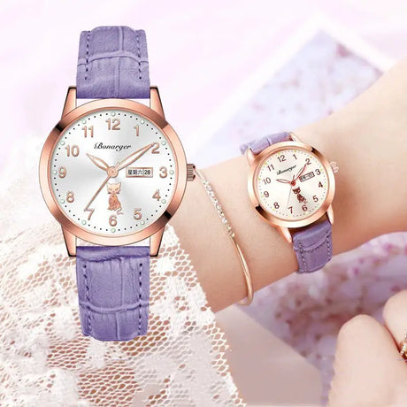 Women's Luminous Quartz Watch With Simple Waterproof Belt - Lootquake