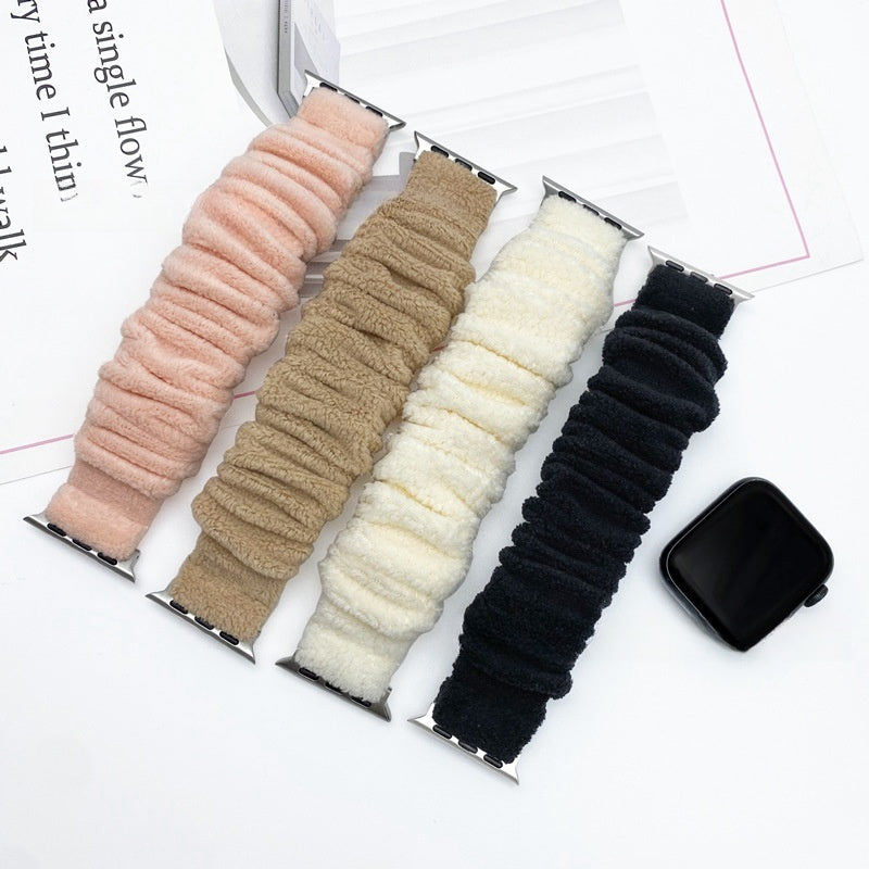 AutumnWinter Fashion Plush Plush Large Intestine Ring Strap