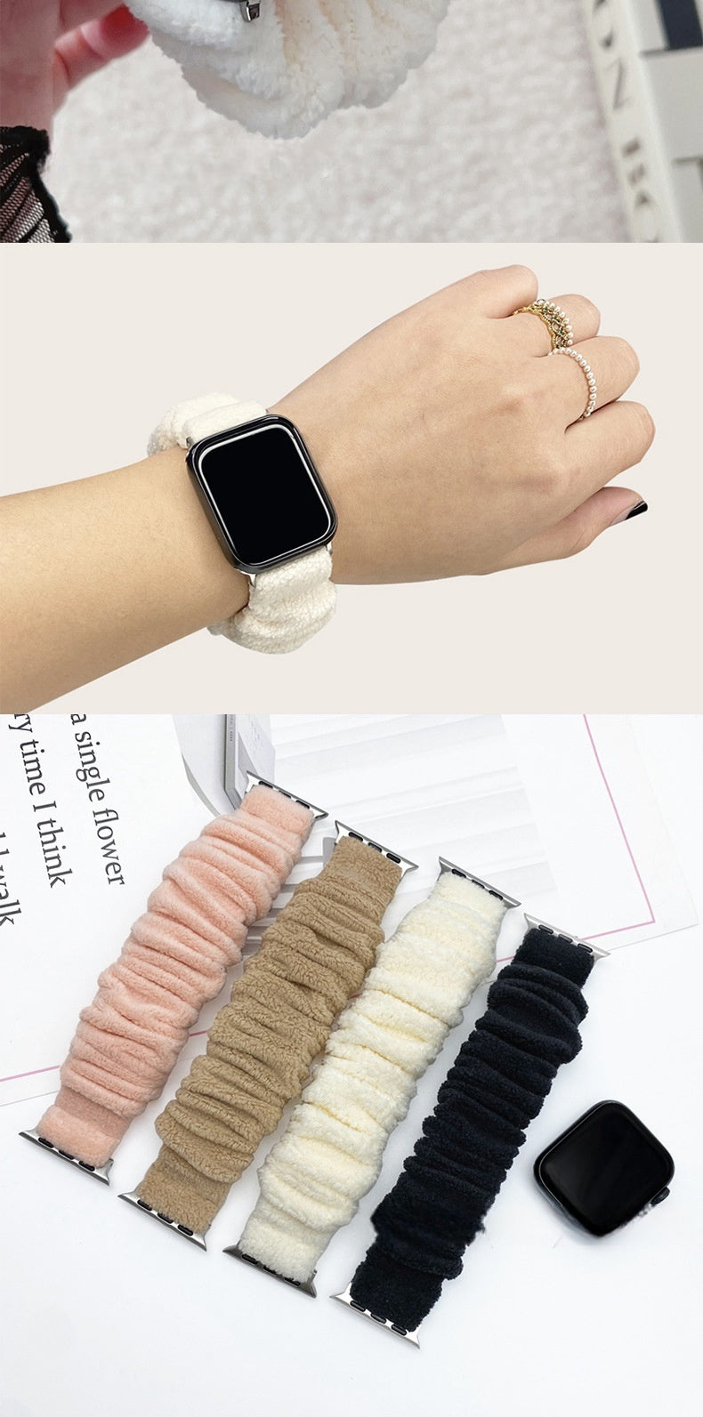 AutumnWinter Fashion Plush Plush Large Intestine Ring Strap