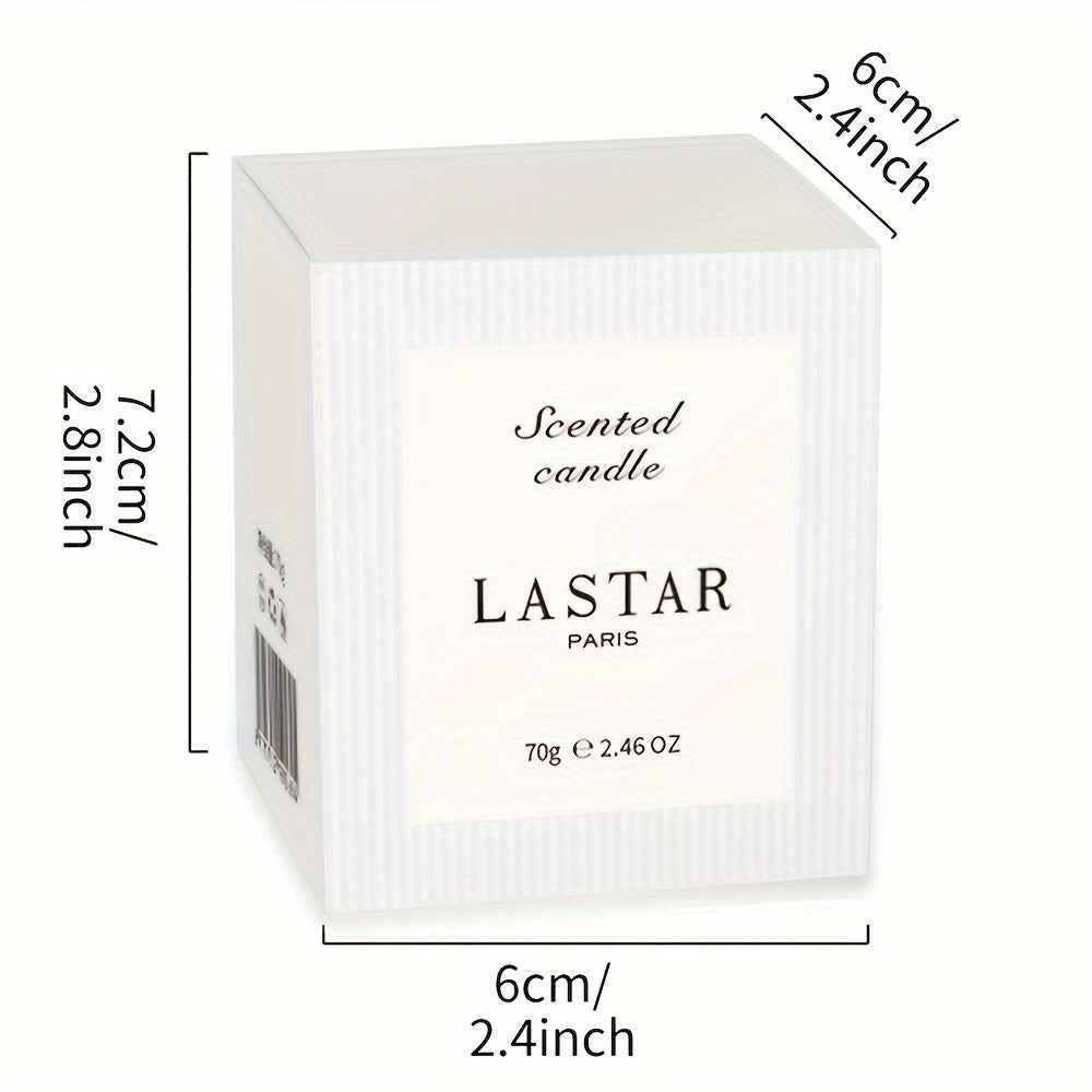 Bougie parfumée LASTAR Gardenia, 70 g – Arôme relaxant et lueur chaleureuse pour une ambiance chaleureuse, idéale pour la chambre et l'intérieur, pot en verre inclus