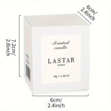 Bougie parfumée LASTAR Gardenia, 70 g – Arôme relaxant et lueur chaleureuse pour une ambiance chaleureuse, idéale pour la chambre et l'intérieur, pot en verre inclus