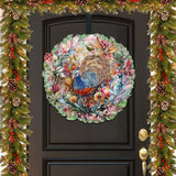 Thanksgiving Turkey Wreath Holiday Door Decor by G. Debrekht - Thanksgiving Decor - 8611083H