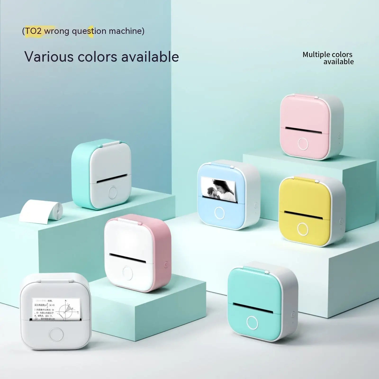 Portable Mini Printer for Students and Hobbyists, Bluetooth Thermal Label Printer - Lootquake