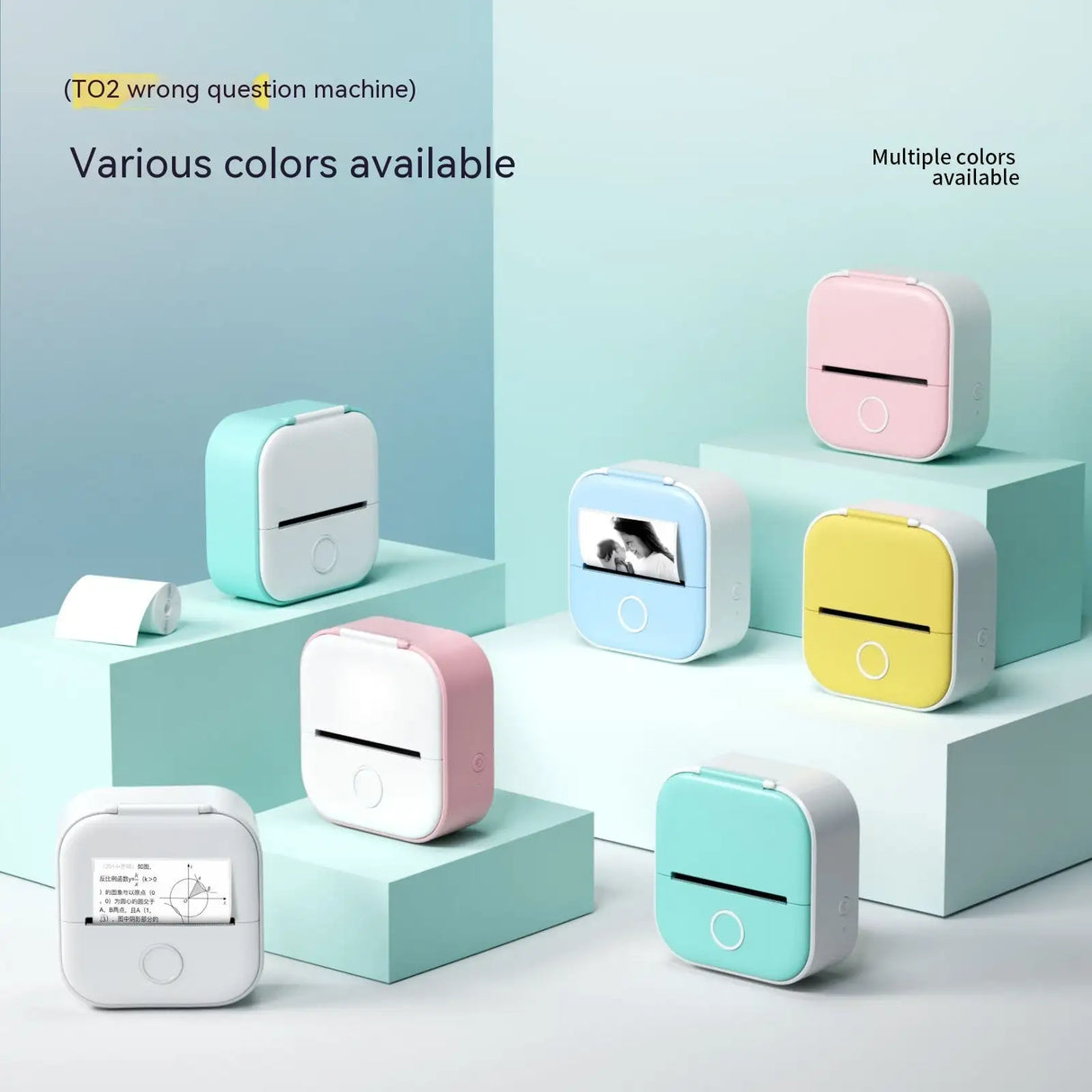 Portable Mini Printer for Students and Hobbyists, Bluetooth Thermal Label Printer - Lootquake