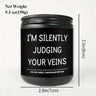 5.3oz Soy Wax Scented Candle with Inspirational Message - "I'm Silent Judging Your Veins for Loving You" - Perfect Appreciation Gift for Nurses, Nursing Students, and Loved Ones on Birthdays, Graduations, or Nurse's Day, Nurs