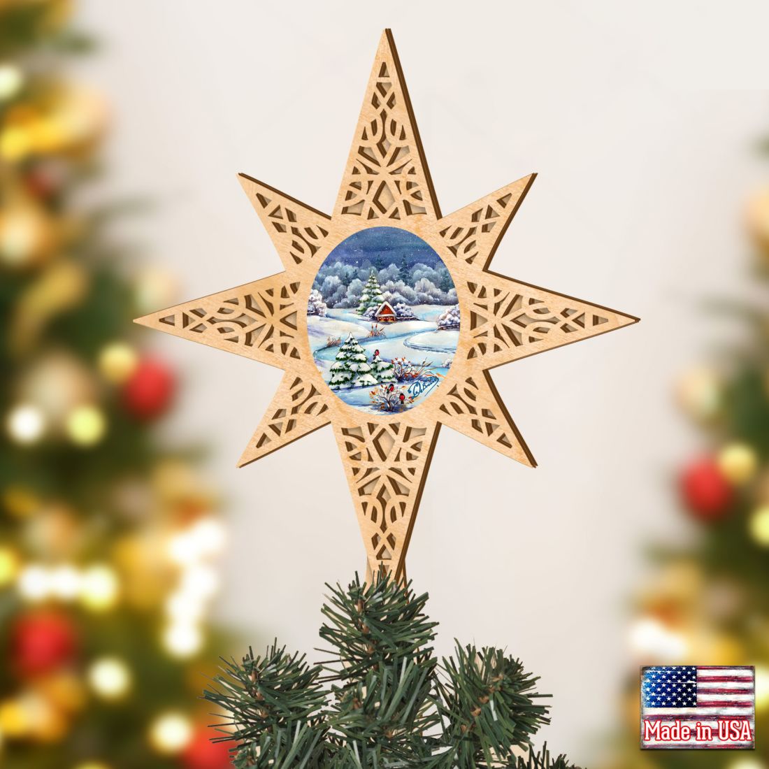 Adorno para la punta del árbol "País de las Maravillas Invernal" de G.DeBrekht - Decoración navideña - 89497