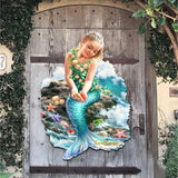 Mermaid Coastal Door Decor by D. Gelsinger - Coastal Holiday Decor - 8141112H-1611