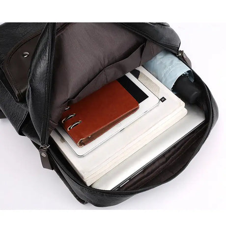 New PU waterproof backpack student computer bag - Lootquake