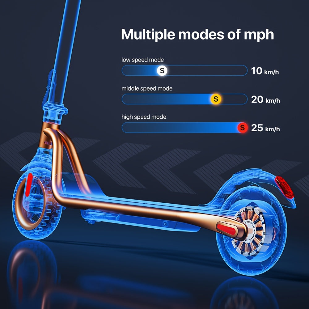 MEGAWHEELS S10 Foldable Electric Scooter For Adults With 8" Solid Tires, 15.5mph Top Speed, 3 Speed Modes And Up To 15miles Range Only 26.46LB Lightweight E-scooter For Commuting And As A Christmas Gift.
