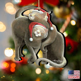 Star Cats Santa Wooden Ornaments by Laura Seeley - Pets Dog and Cats Decor - 8512068-LS