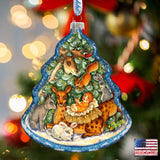 Adorno de vidrio de la Natividad del Bosque de G. DeBrekht - Decoración navideña con temática de vida silvestre - 762-045