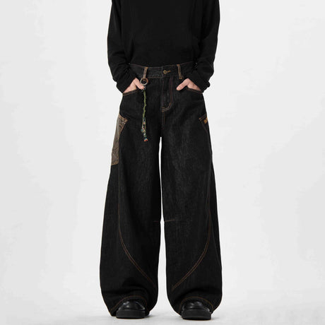 Black Jeans With Wide Legs For Men And Women - Lootquake