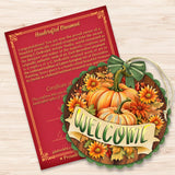 Welcome Wooden Ornaments by G. Debrekht Thanksgiving Halloween Decor - 933123