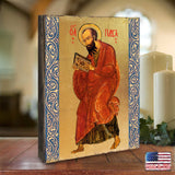 Icono religioso cristiano sagrado de San Pablo de madera bañado en oro - Decoración inspiradora - 85035