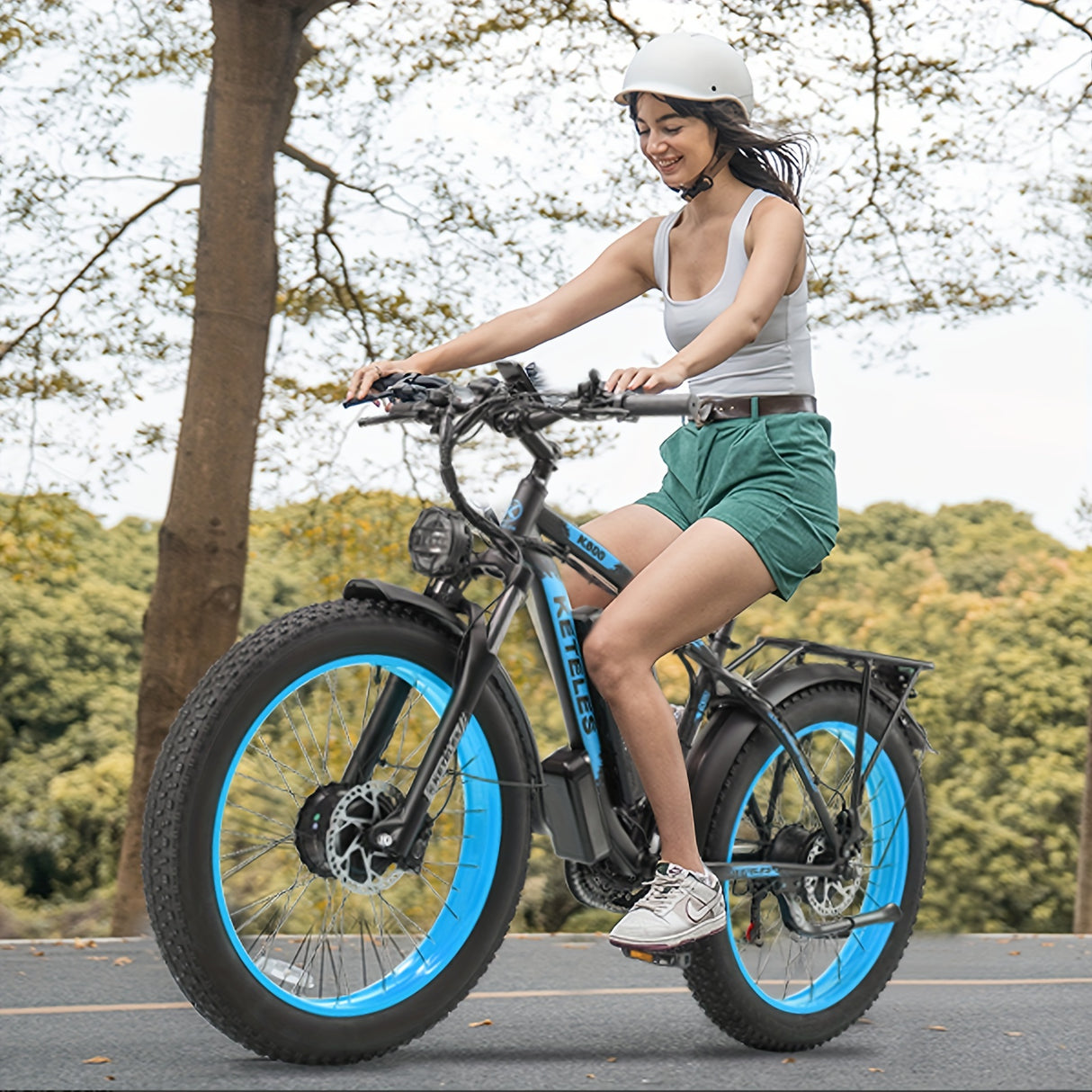 Vélo électrique pour adulte Kettles 740 W | Vélo électrique avec pneus de 26 pouces, VTT à double moteur pour trajets domicile-travail et tout-terrain, avec batterie amovible 48 V 23 Ah, jusqu'à 80 km à 31,3 km/h