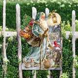 Decoración navideña para puerta con San Nicolás de D. Gelsinger - Decoración navideña con Papá Noel y muñeco de nieve - 8461067H-DG