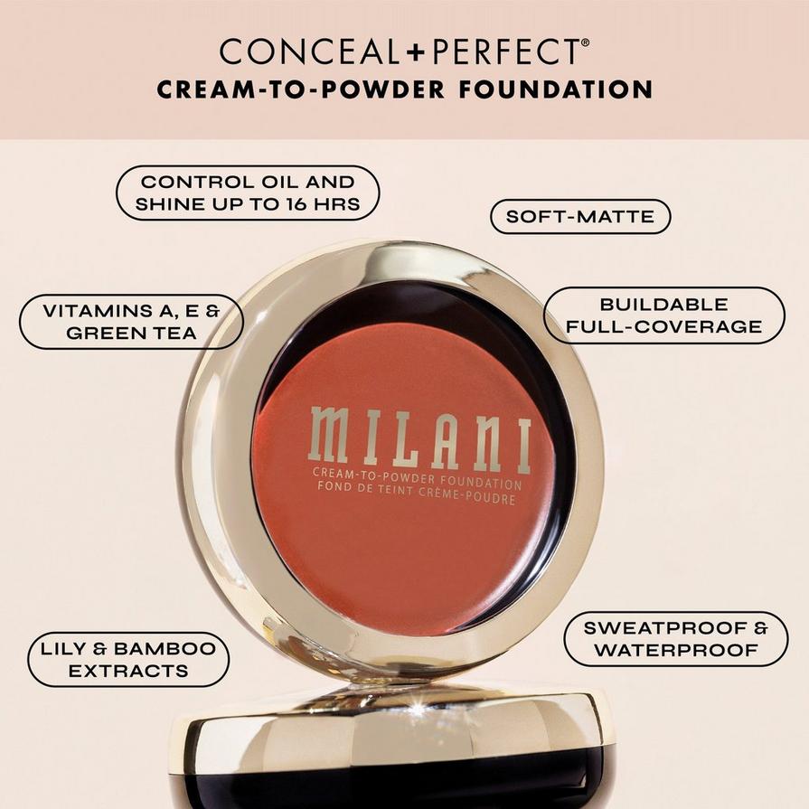 MILANI Conceal+Perfect Smooth Finish Cream-to-Powder Foundation