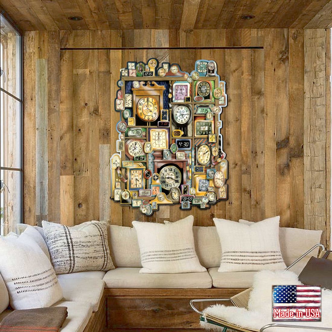 Arte de pared caprichoso "Dictando la hora" de Laura Seeley - Decoración infantil Love Family - 8513014-LS