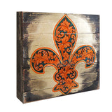 Cross Fleur de Lis Wooden Gold Plated Wall Art by Museum Icon - Celtic Decor - 850442-09